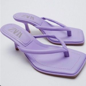 Zara Lilac sandal heel size 6 1/2